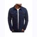 Loom European And American Hot Push Men's Casual Denim Solid Color Cardigan Button Slim Fit Workwear Jacket_mkmklike.com