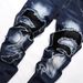 Men’s Streetwear Denim Pants – Contrast Stitch & Panel Design, Mid-Rise Stretch Jeans With Zipper Fly (32-42, Slim Straight Fit)_mkmklike.com