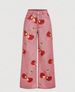 Women's Clothing Sweet Cherry Print Wide-Leg Jeans – High-Waisted Retro Denim (Pink, Sizes 26-31, Comfort Fit)_mkmklike.com