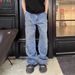 Men's Clothing | Washed And Distressed Workwear B73 Double Knee American Casual Loose New Vintage Jeans_mkmklike.com