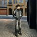 Men's Washed Denim Jeans With Cat Whisker & Fading, Straight Leg Slight Flare Pants For Cleanfit Style_mkmklike.com