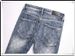 Men's Vintage Studded Flare Jeans - Light Blue Argyle Jacquard Denim Pants - Retro High Street Slim Fit Trousers For Men_mkmklike.com