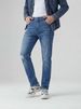 Men's Distressed Skinny Jeans Light Blue Stretchy Tight Fitting Mid Waist Pencil Pants Casual Cotton Trousers For Spring Autumn_mkmklike.com