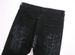 Men's Slim Fit Stretch Black Fashion Straight Denim Jeans With Micro Flare & Patchwork Design Punk_mkmklike.com