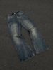 Y2K Hip-Hop Jeans – Distressed Graffiti Print Low-Rise Baggy Pants (Unisex Streetwear, High-Stretch Denim)_mkmklike.com