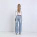 Women's Clothing Sweet Bow-Embroidered Wide-Leg Jeans – High-Waisted Relaxed Fit (Blue, Sizes XS-XXXL, Cotton Denim)_mkmklike.com