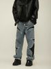 Boy Boy Cross-Border Export American Hiphop Patchwork Color-Block Jeans Men Loose Trendy Straight Casual Floor-Length Pants_mkmklike.com