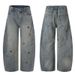 Men's Clothing & Archer0603 & Autumn American Cartoon Bear Embroidered Jeans Men's Retro Washed Loose Straight Leg Casual Pants_mkmklike.com