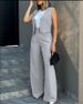 Women's fashion suit vest vest wide leg pants casual suit_mkmklike.com
