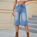 Women's Clothing Women's Washed Elastic Waist Capri Pants Retro Style Summer Style For Formal & Casual For Women_mkmklike.com