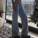Women's Clothing Retro Light Blue Low Waist Jeans For Women Straight Hot Girl Loose Mopping Trousers_mkmklike.com