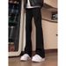 Black Gray Straight Leg Workwear Jeans For Men, Autumn New Zipper Design, American Style, Vibe Curved Knife Slightly_mkmklike.com