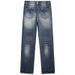 Men's Clothing Autumn New Style Ripped Men's Jeans With Patches, Loose Straight Leg Wide Leg, Trendy Casual Men's Pants_mkmklike.com