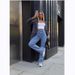Women's Flared Denim Jeans – Trendy Wide-Leg Cotton Pants For Autumn Classic Washed Blue Hue_mkmklike.com