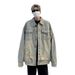 Men's Street Style Vintage Denim Spring And Autumn Loose Fashion Brand Trendy Ripped Jacket, Men's Top_mkmklike.com
