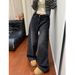 Official Website Image: Women's Wide-leg Jeans With Heavy-duty Rhinestone Embellishments, 2026 Spring New Model, Loose_mkmklike.com
