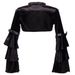 Women's Clothing Short slim dress coat Women's long sleeved small cape waistcoat Spring and autumn casual velvet small outerwear top_mkmklike.com