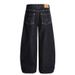 2025 New Turquoise Button Decorative Stud Denim Scimitar Jeans American Style Loose Straight Wide-Leg Pants_mkmklike.com
