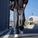 Men's Vintage Loose-Fit Jeans – Distressed Washed Denim Pants With High Street Style (Retro Blue, Black)_mkmklike.com