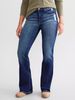 Women's Stretchy Flared Jeans With Distressed Details - Mid Rise Bootcut Denim Pants For Casual & Office Wear (Navy, Blue, Sky Blue) - S-xxl_mkmklike.com