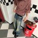 Men's Clothing Unisex Vintage Washed High-Waisted Flare Jeans – Cleanfit Aesthetic, Distressed & Baggy Fit (Dark Green, 90s Y2K Streetwear Vibe)_mkmklike.com