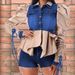 Women's Clothing New Splicing Strap Denim Top_mkmklike.com
