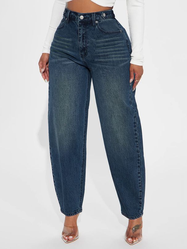 Retro Washed Denim Culottes For Women – Relaxed Harem Pants With Button Detail (S-XXL)_mkmklike.com
