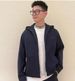2025 New Limited Edition Co-Branded Blue Cotton Embroidered Zipper Hooded Jacket Men's Top_mkmklike.com