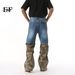 EF JEANS | 2025 New American Street Hole Niche Camouflage Hole Splicing Fashion Contrasting Jeans_mkmklike.com