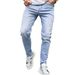 Men's Clothing Slim Fit Hip Hop Skinny Jeans Trendy Street Style Summer Washed Men's Denim_mkmklike.com