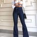 Women's Clothing Hot Selling High Waist Hip Lace Flared Pants Wide Leg Pants Jeans Women_mkmklike.com