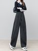 Fleece-Lined Leopard Print Balloon Pants – High-Waisted, Flowy Wide-Leg Trousers (Stretch Comfort, Casual Chic, Winter-Ready, Statement Streetwear)_mkmklike.com