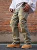 Men's Slim Straight Jeans Trendy Youth Mid-Waist Khaki Denim Pencil Pants Vintage High Street Casual Spring Autumn Summer_mkmklike.com