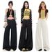 Dark Blue Fleece-lined Wide-leg Jeans For Women, 2025 Autumn And Winter New Style, High-waisted, Loose, Straight-cut,_mkmklike.com