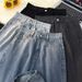 Men's Clothing Minimalist Men's Jeans, Instagram Worthy Retro Hong Kong Style, High Street Loose Straight Leg, Versatile Basic Casual Pants._mkmklike.com