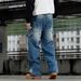 Men's Color Blocked Patchwork Jeans High Street Style Loose Straight Leg Wide Leg Trousers Autumn Trendy Retro Cool Design_mkmklike.com