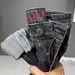 Large Size Men's Clothing Spring And Autumn New Quality Washed Small Straight Slim Jeans Men's American Trendy Black Jeans_mkmklike.com