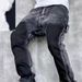 Men's Clothing High Street Vibe Pants Men's Niche Design Slim Black Jeans_mkmklike.com