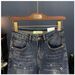 New Men's Slim Fit Skinny Jeans Spring Summer High Stretch Blue Printed Ripped Cropped Denim_mkmklike.com