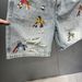 Men's Colorful Embroidered Loose Ripped Denim Shorts American Street Style Summer Trendy Wide Leg Straight Leg Five Point Pants_mkmklike.com