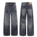 Men's Relaxed Fit Corduroy Cargo Pants With Distressed Cat Whisker Design - High Street Style, Multi-Pocket Utility Pants For Casual Wear (Blue)_mkmklike.com