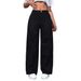 Korean Chic Autumn And Winter Niche Style High-waisted Buttoned Versatile Slimming Frayed Wide-leg Pants Straight-leg_mkmklike.com