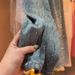 Women's Clothing High-Waisted Slimming Rhinestone Jeans Loose Straight Leg Pants Versatile Heavy-Duty Summer Fashion Blue_mkmklike.com
