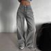 K Street Retro Wide Leg Jeans, High Waisted Loose Wide Leg Floor Pants_mkmklike.com