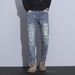 New Vintage Distressed Ripped For Men, Casual Comfortable Versatile Slim Straight Skinny Jeans_mkmklike.com