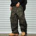 Men's Clothing Street Style Casual Ripped Multi Pocket Cargo Wide Leg Camouflage Jeans_mkmklike.com