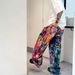 Women's Clothing Color Printing Ink Painting Palette Wide Leg Jeans Casual Pants Men And Women's Same Style_mkmklike.com