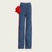 Color-Block High-Waist Jeans – Straight Leg Women’s Trousers (Red, S-L) | Edgy Streetwear & Retro Revival Staple_mkmklike.com