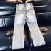 Men's Heavyweight Washed Denim Jeans Trendy High Street Style High End Design Wide Leg Patchwork Motorcycle Straight Leg Pants For Autumn Winter_mkmklike.com