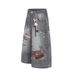 Retro 3D Graffiti Print Denim Capri Pants For Women & Men - Loose Fit Wide Leg Cropped Jeans_mkmklike.com